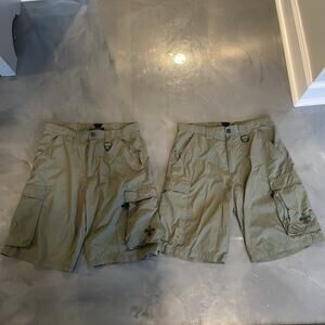 Boy Scouts of America Centennial Shorts Lot of 2 Green Adult Small Uniform Cargo